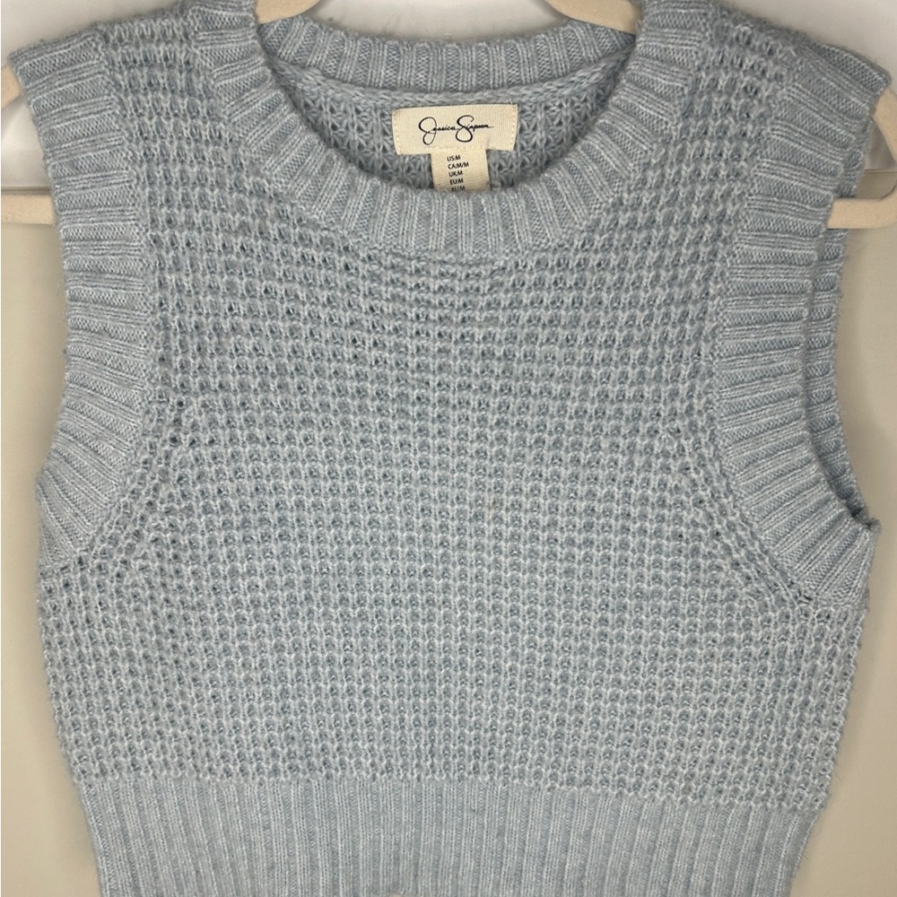 Baby blue Jessica Simpson sleeveless knit top